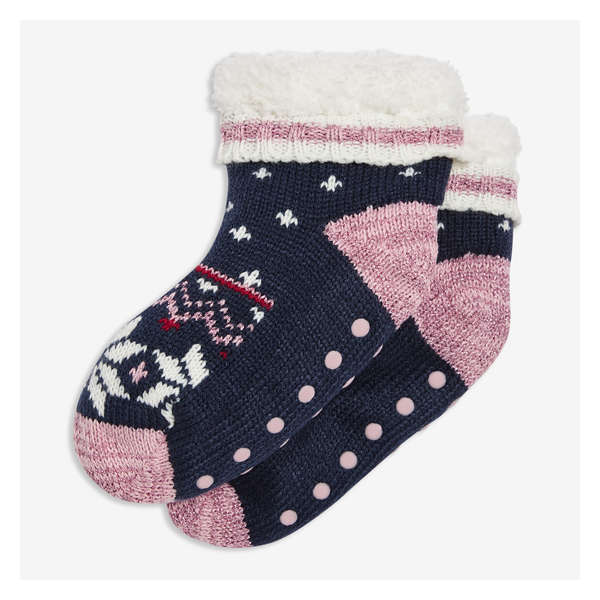 Toddler Girls' Slipper Socks - Navy