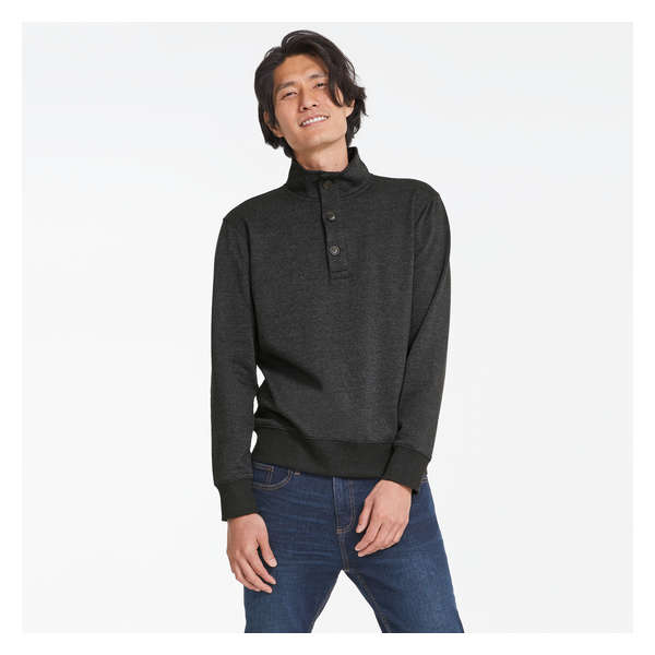 Men's Fleece Pullover - Dark Charcoal Mix