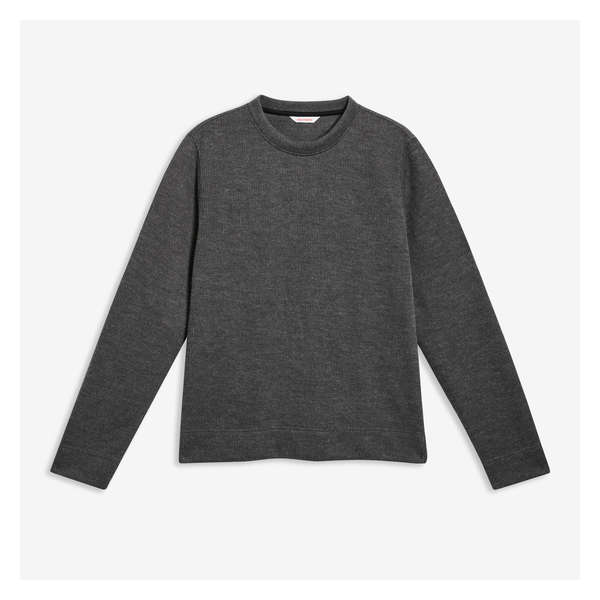 Men's Crew Neck Sweater - Charcoal Mix