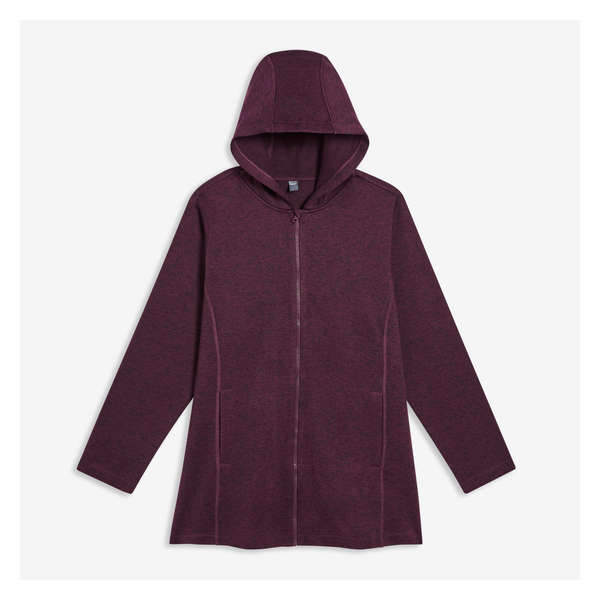 Women+ Hooded Active Jacket - Burgundy Mix