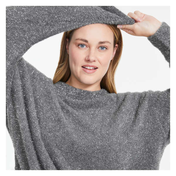 Women+ Lurex Sweater - Charcoal