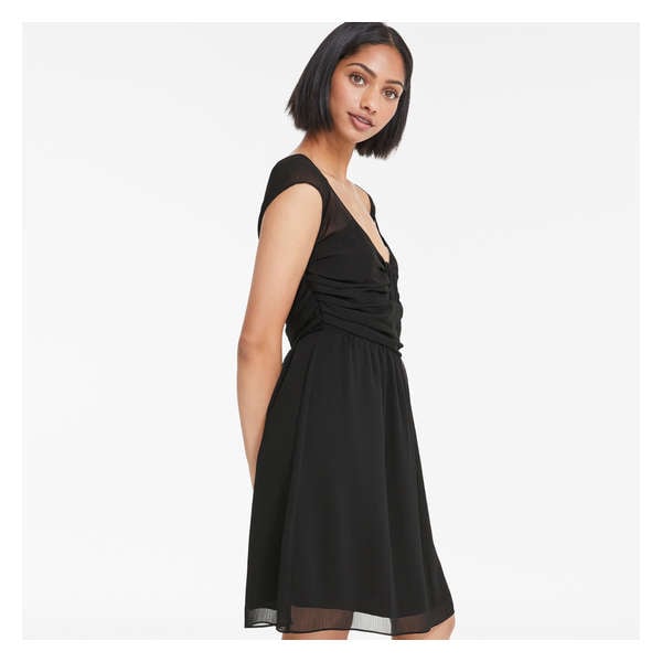 Fit-and-Flare Dress - JF Black