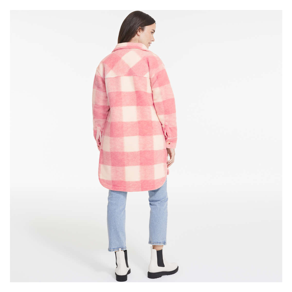 Jilly Shacket in Light Pink from Joe Fresh