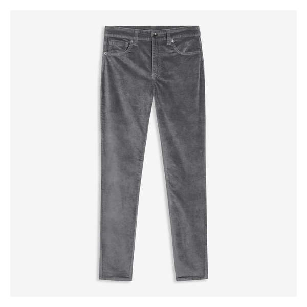 High Rise Corduroy Pant - Slate Grey