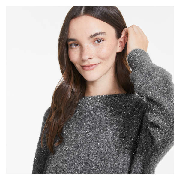 Lurex Sweater - Charcoal