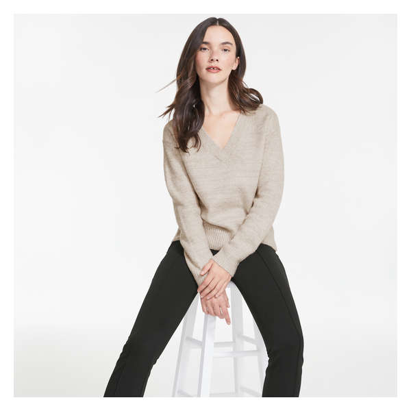V-Neck Sweater - Off White