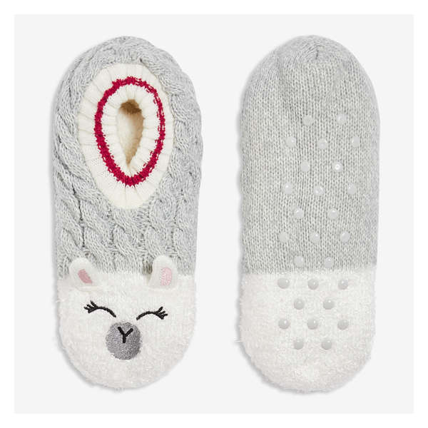 Animal Slipper Socks - Grey