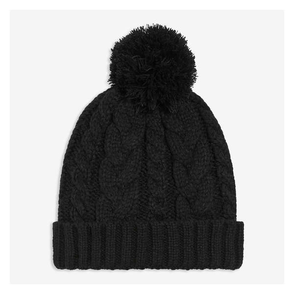 Cable Knit Toque - JF Black