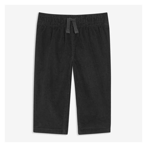Pantalon en velours côtelé pour bébés garçons - Noir JF