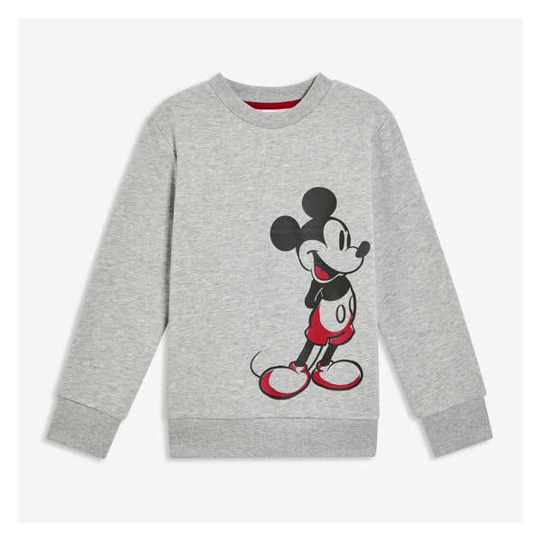 Kid Boys' Disney Mickey Mouse Popover - Light Grey Mix