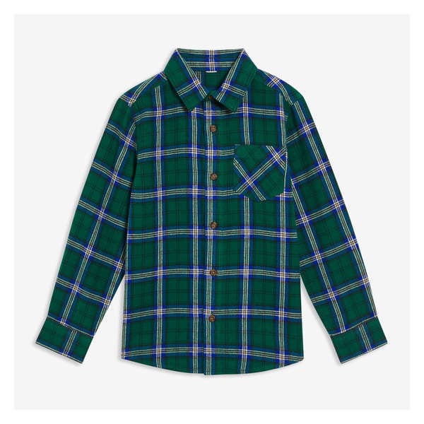 Kid Boys' Button-Down Shirt - Green
