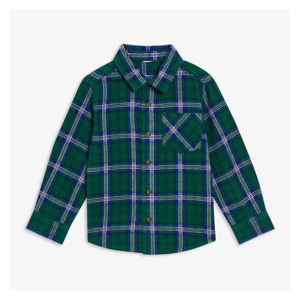 Toddler Boys' Button-Down Shirt - Green