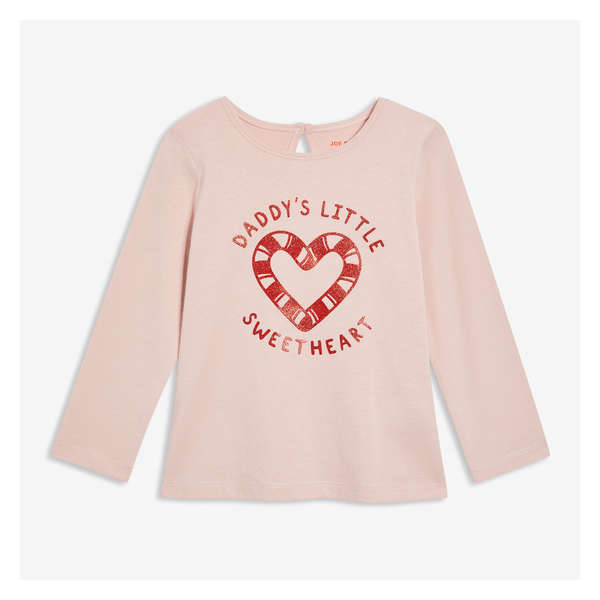 T-shirt à manches longues pour bébés filles - Rose Cendré