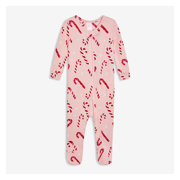 Baby Girls' Double-Zip Footed Sleeper - Light Pink