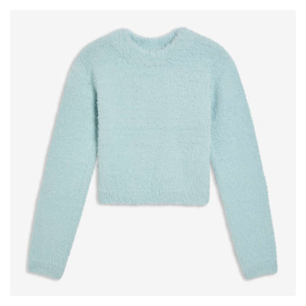Kid Girls' Cropped Sweater - Pale Blue