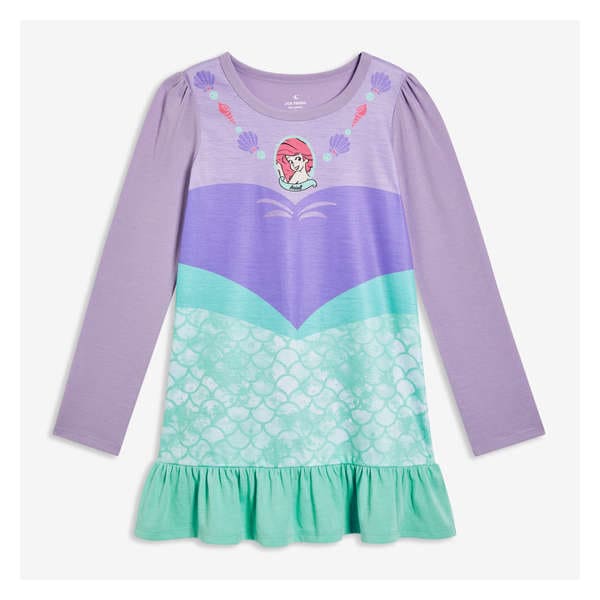 Kid Girls' Disney The Little Mermaid Nightie - Pastel Lilac