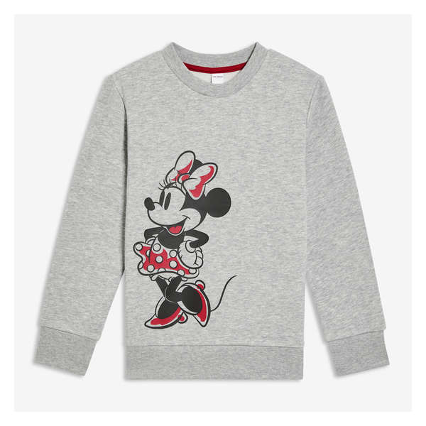 Kid Girls' Disney Minnie Mouse Popover - Light Grey Mix
