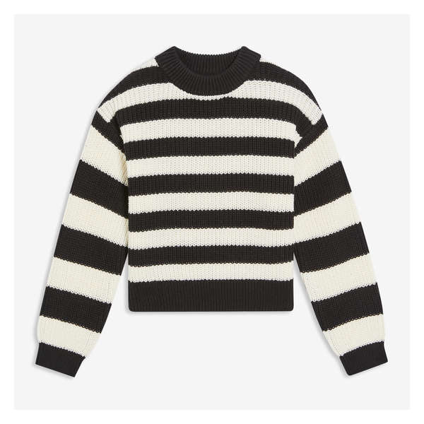 Kid Girls' Striped Sweater - Ecru