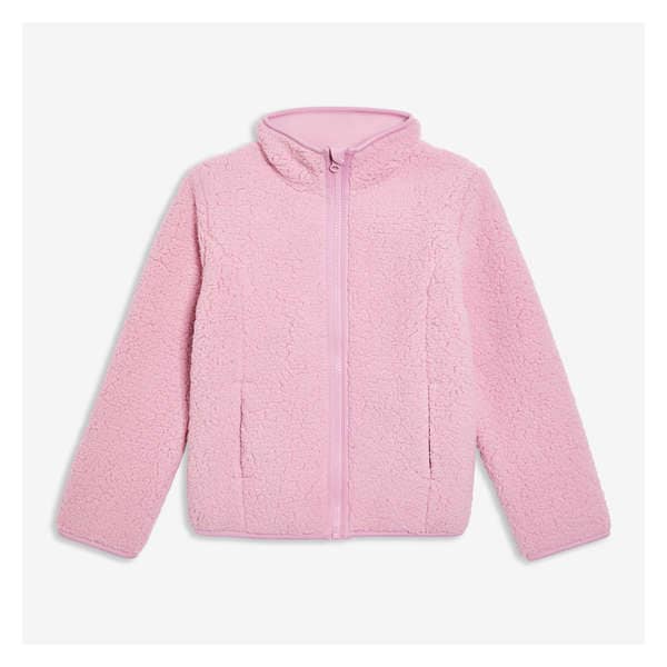 Kid Girls' Faux Fur Jacket - Pastel Pink