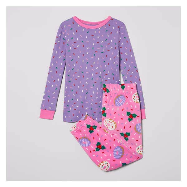 Ensemble pyjama 2 pièces pour petites filles - Pourpre