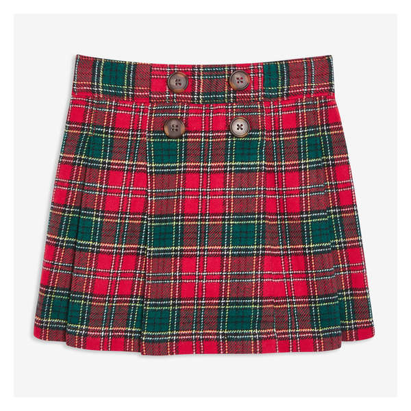 Toddler Girls' Flannel Skirt - Dark Red