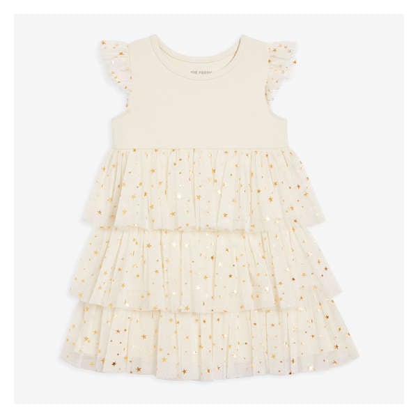 Toddler Girls' Tier Dress - Ecru