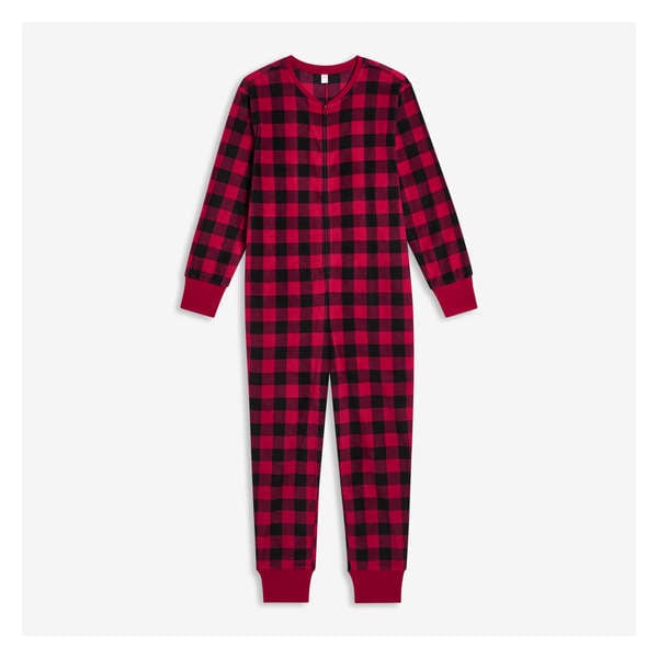 Pyjama en molleton pour adultes - Rouge
