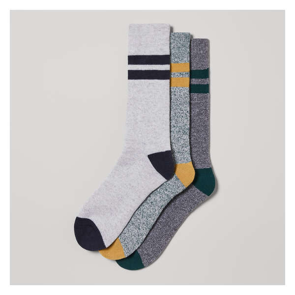 Ens. de 3 paires de chaussettes pour bottes hommes - Gris