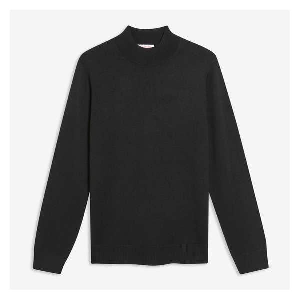 Men's Premium Mock Neck Sweater - Black