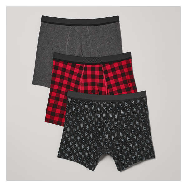 Ensemble de 3 caleçons boxeurs pour hommes - Imprimé 1