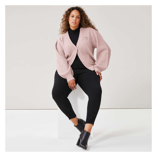 Cardigan court Femmes+ - Rose Cendré
