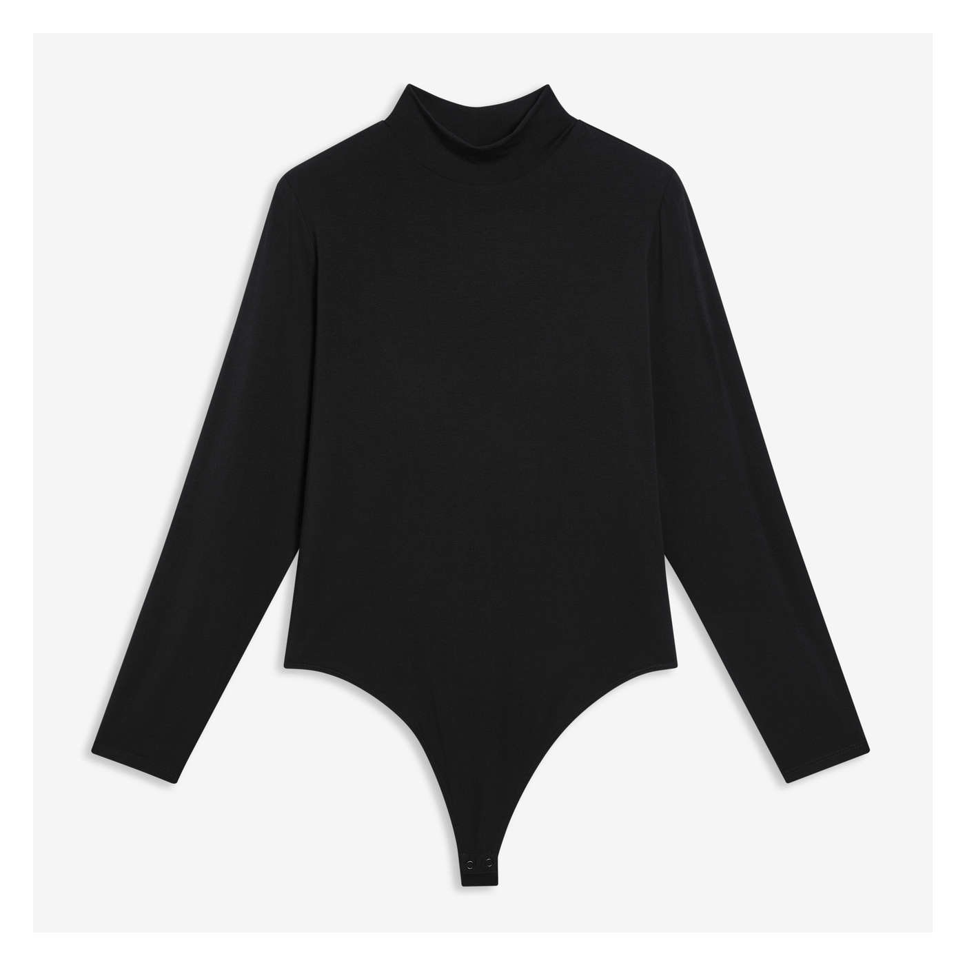 Brushed Black Long Sleeve Bodysuit - Black – BLVD