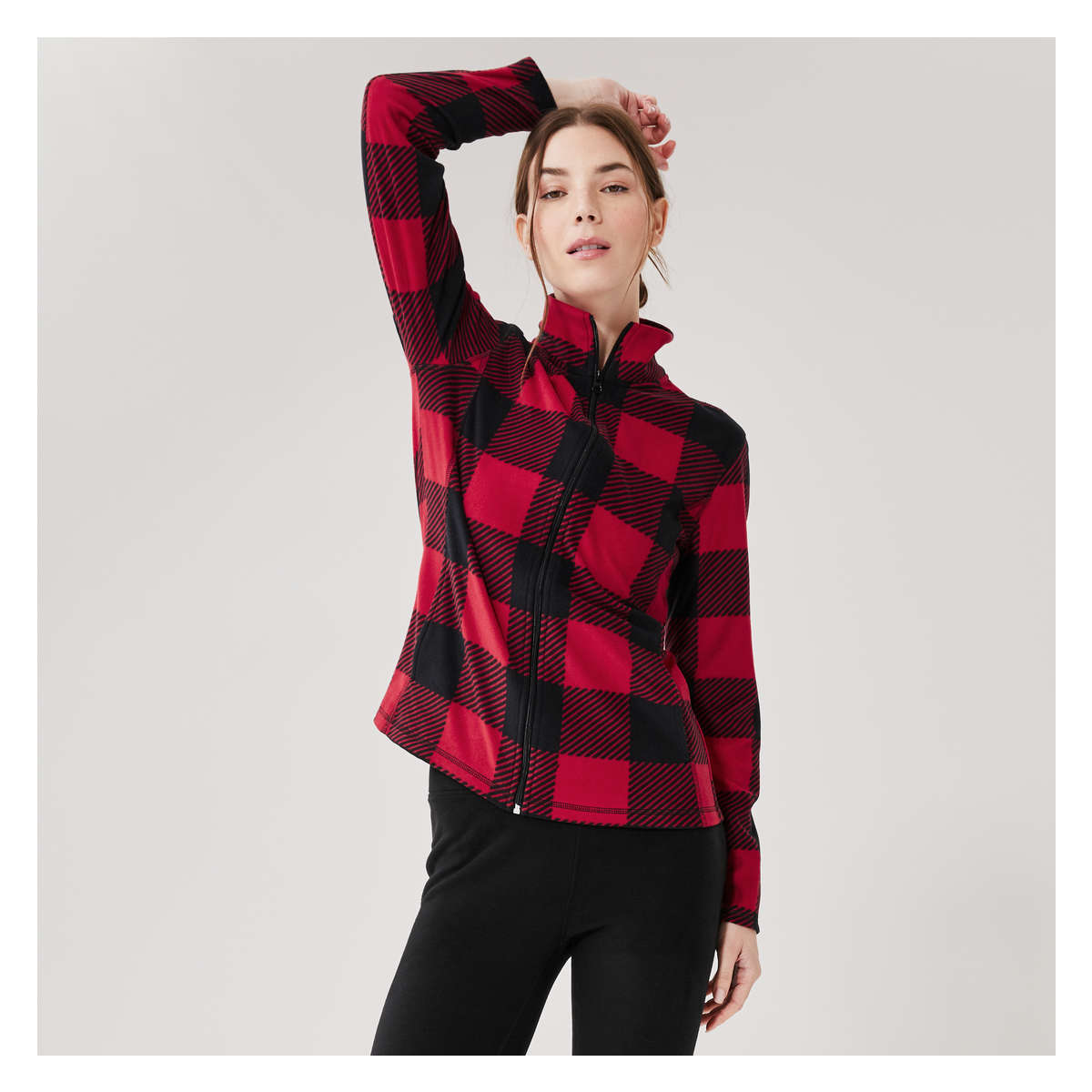 tartan fleece jacket womens