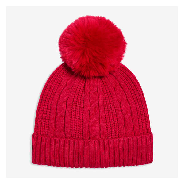 Cable Knit Beanie - Red