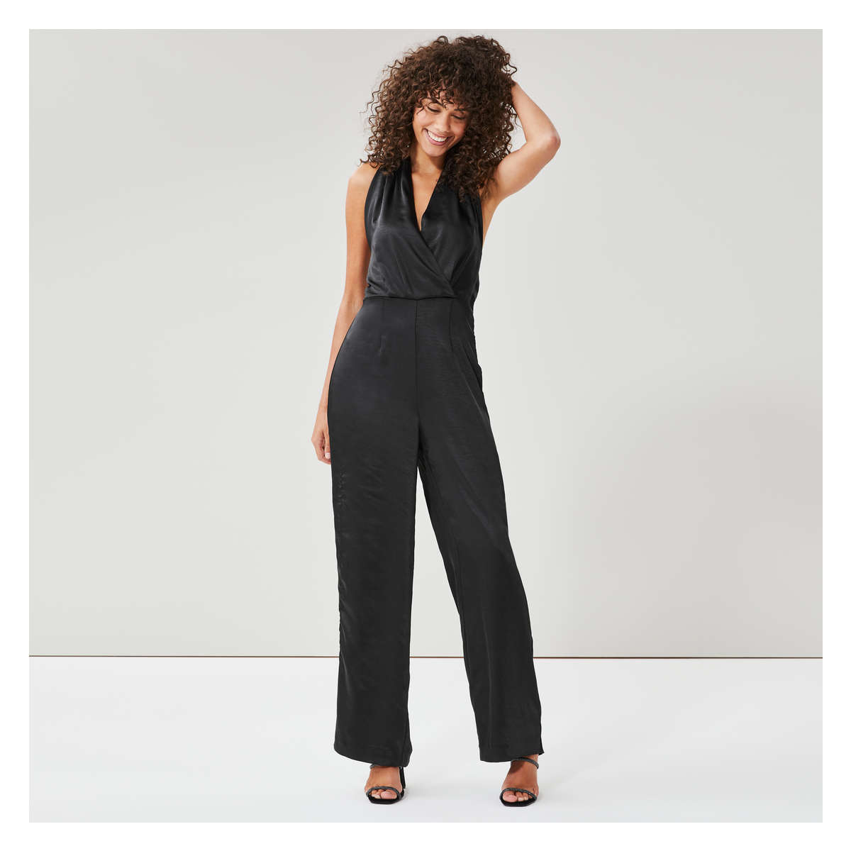 Wide Leg Jumpsuit in JF Black from Joe Fresh