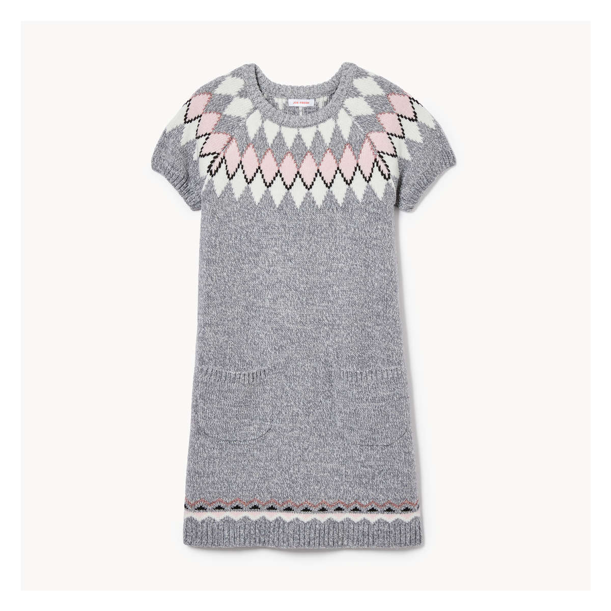 Kid Girls' Sweater Dress in Light Grey Mix from Joe Fresh