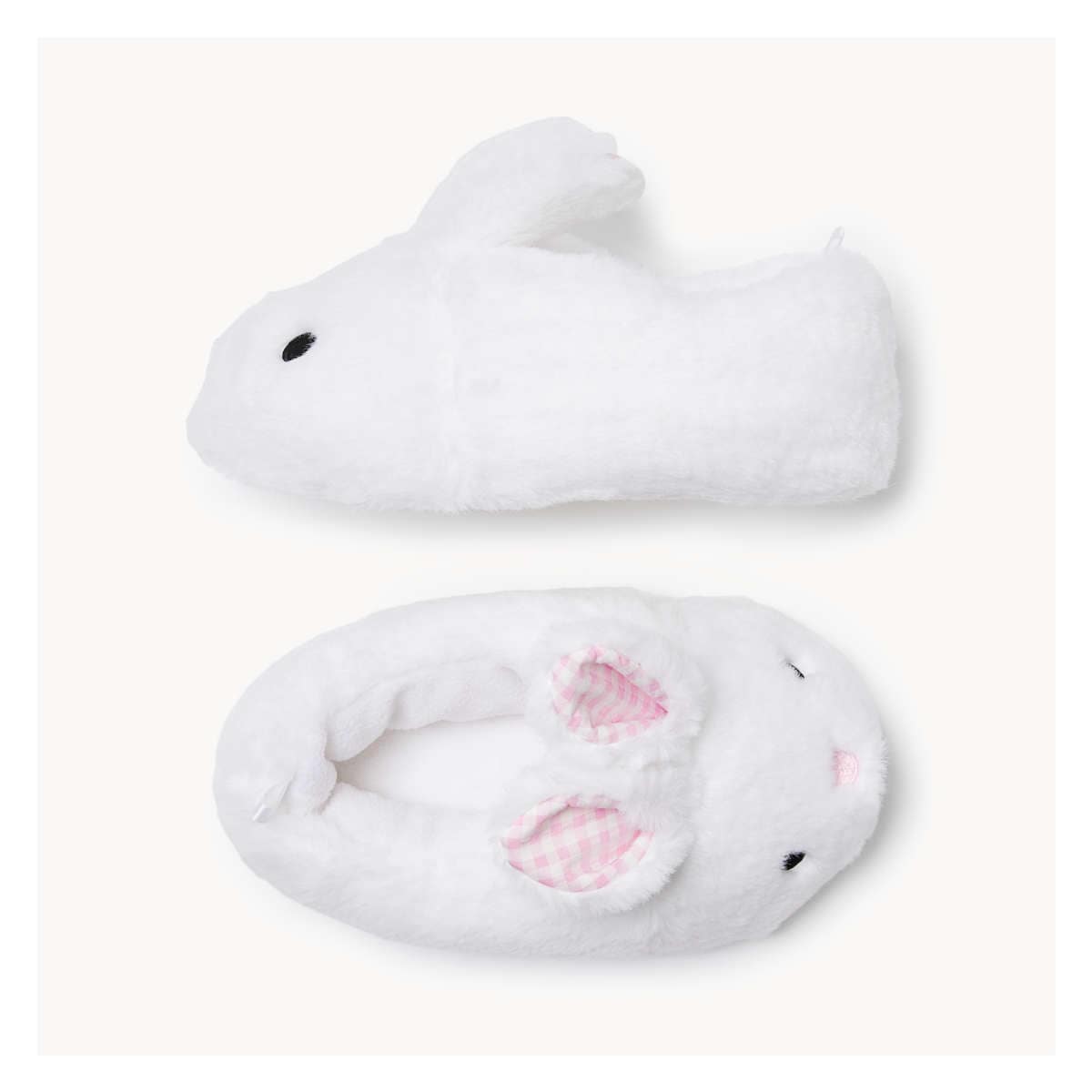 Kid Girls Bunny Slippers in White from Joe Fresh