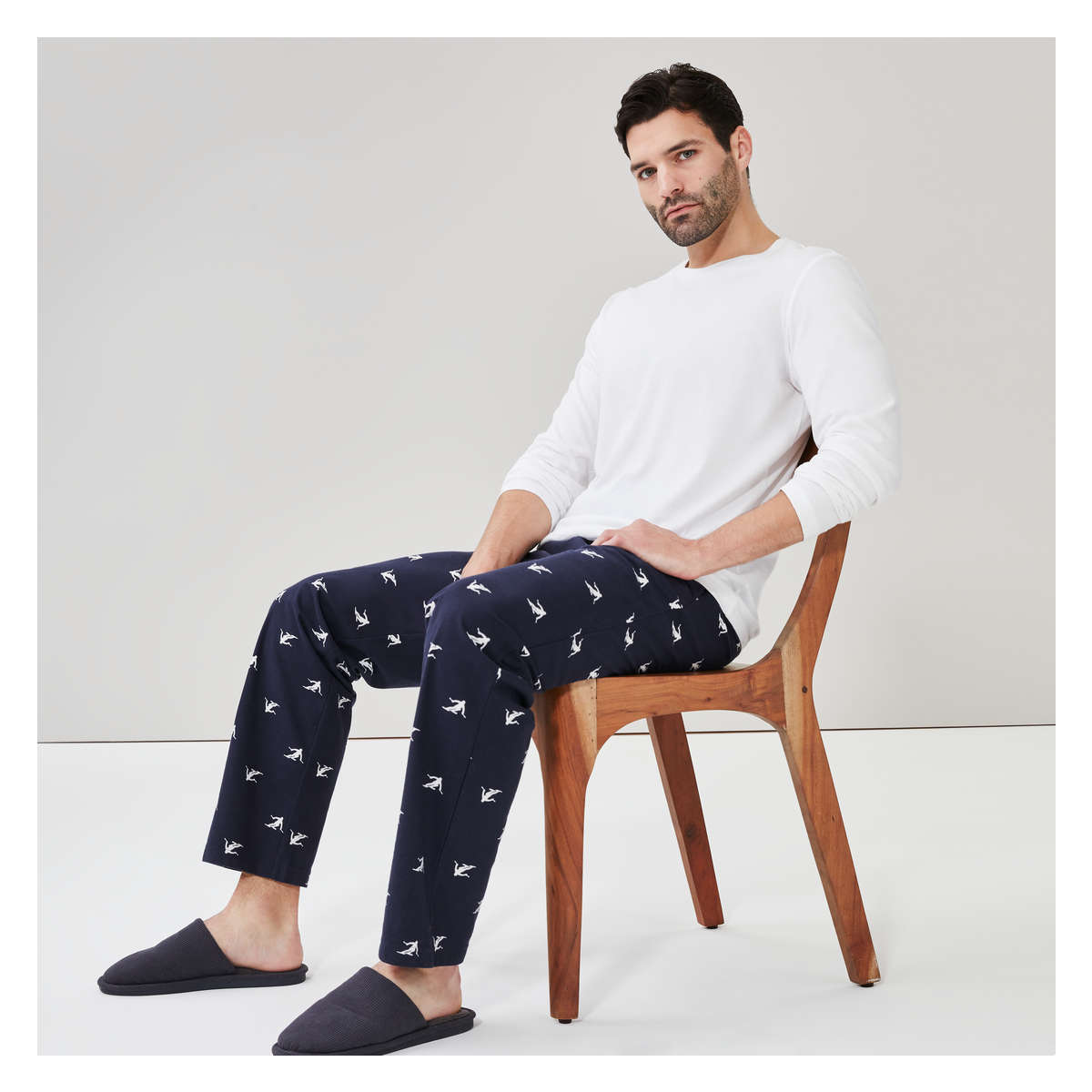 Men s Flannel Pajama Pant in Navy from Joe Fresh