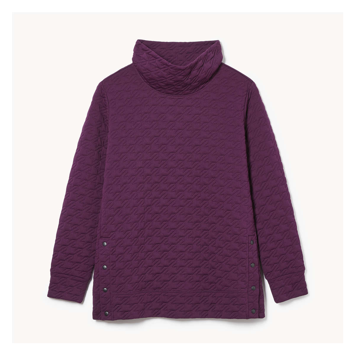 Women Active Quilted Pullover Plum Size 2X from Joe Fresh