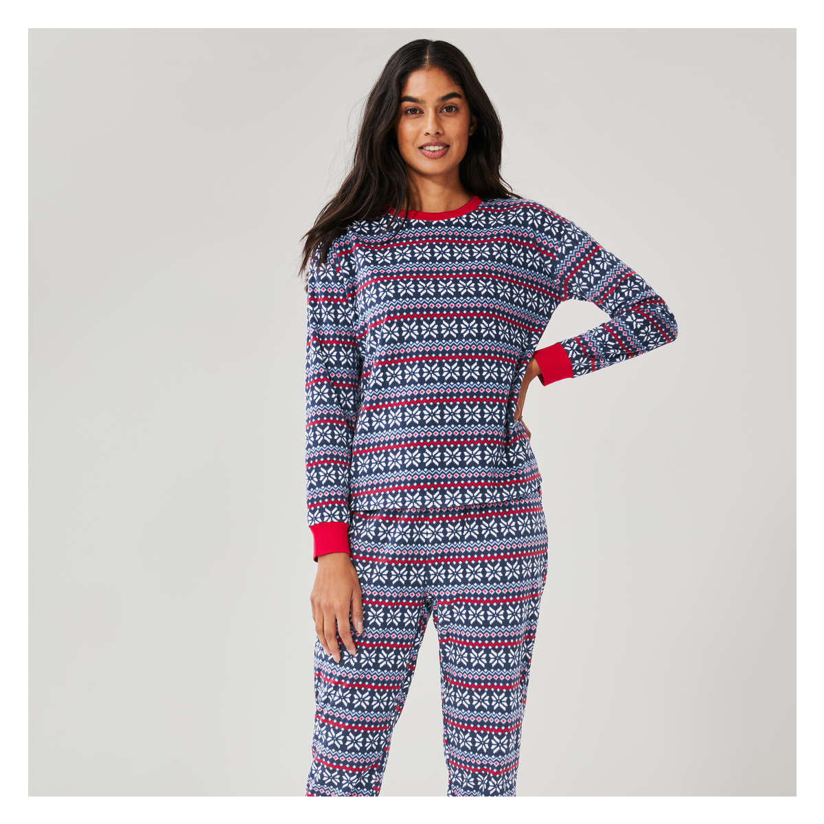 Festive Fleece Sleep Set in Navy from Joe Fresh