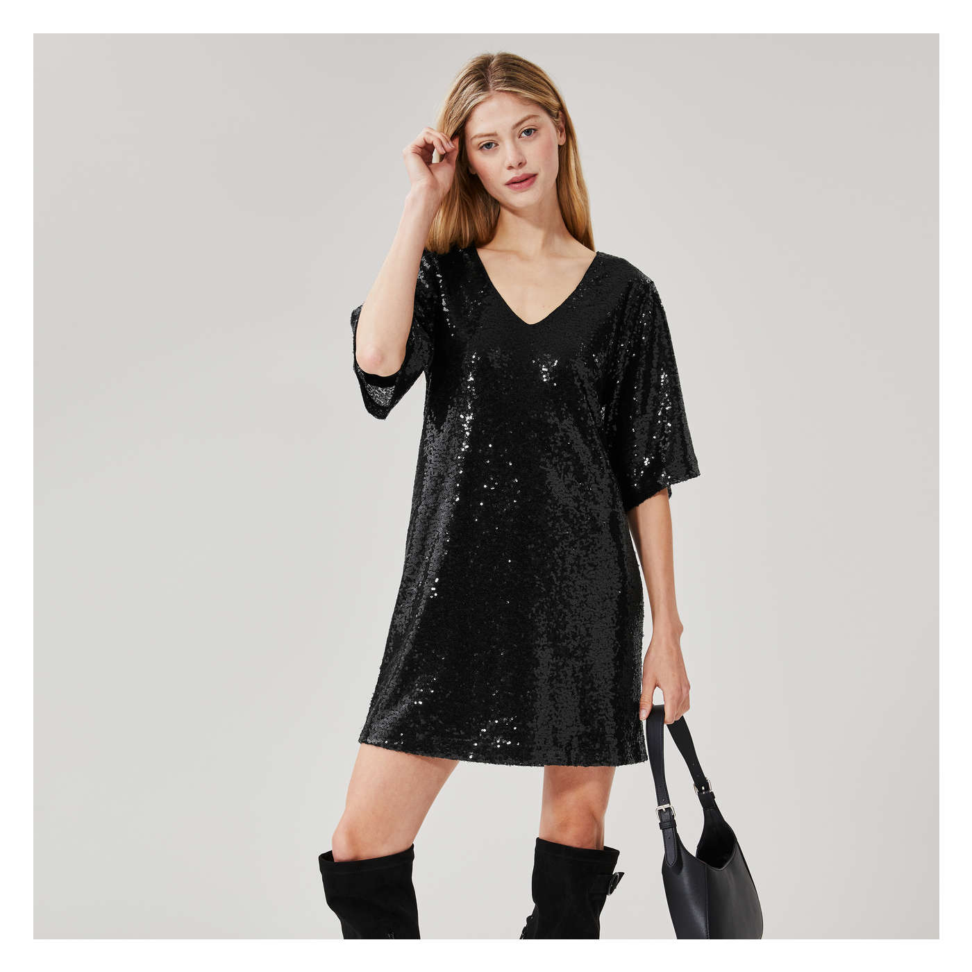 sequin t shirt dress