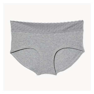 Cotton Lace Boyshort - Grey Mix