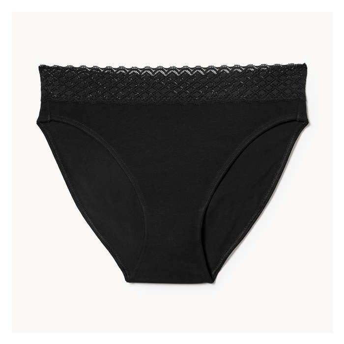 Women's Cotton Lace High-Cut Briefs