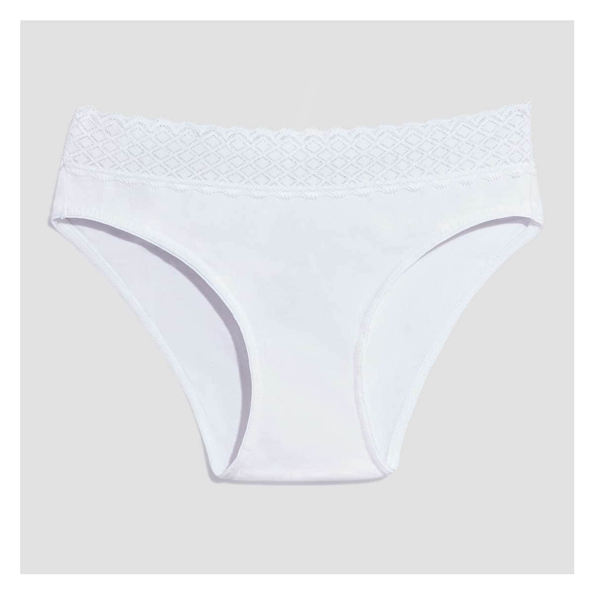 Women's White Cotton Brief | Women's White Bikini Brief Underwear