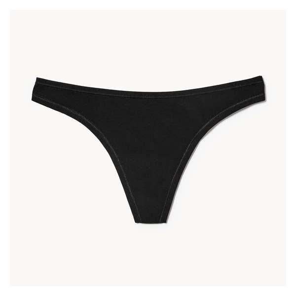 Cotton Thong - Black