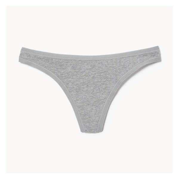 Cotton Thong - Grey Mix