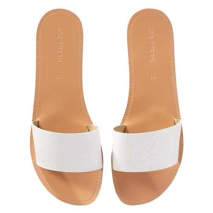 Single Strap Sandals in White from Joe Fresh