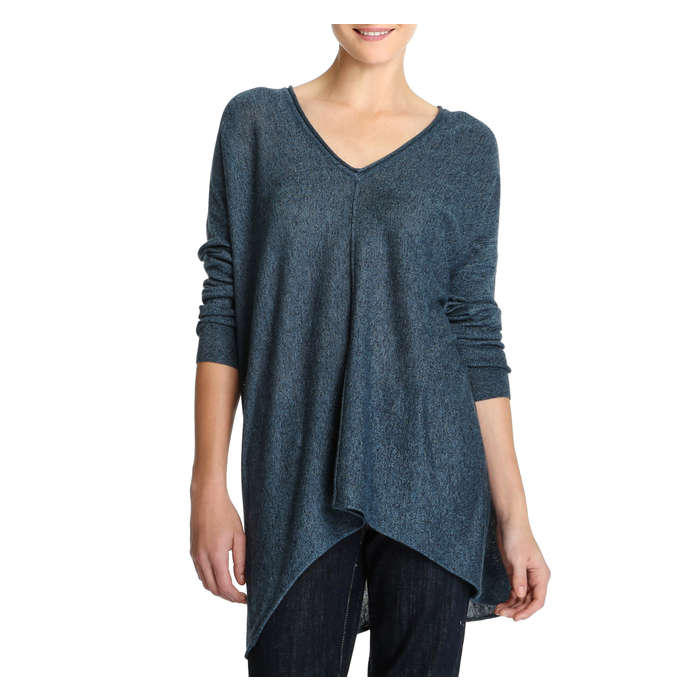 Long Sweater in Blue Mix from Joe Fresh