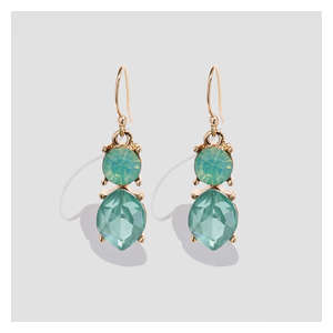 Green Stone Drop Earrings In From Joe Fresh Green Stone Drop Earrings