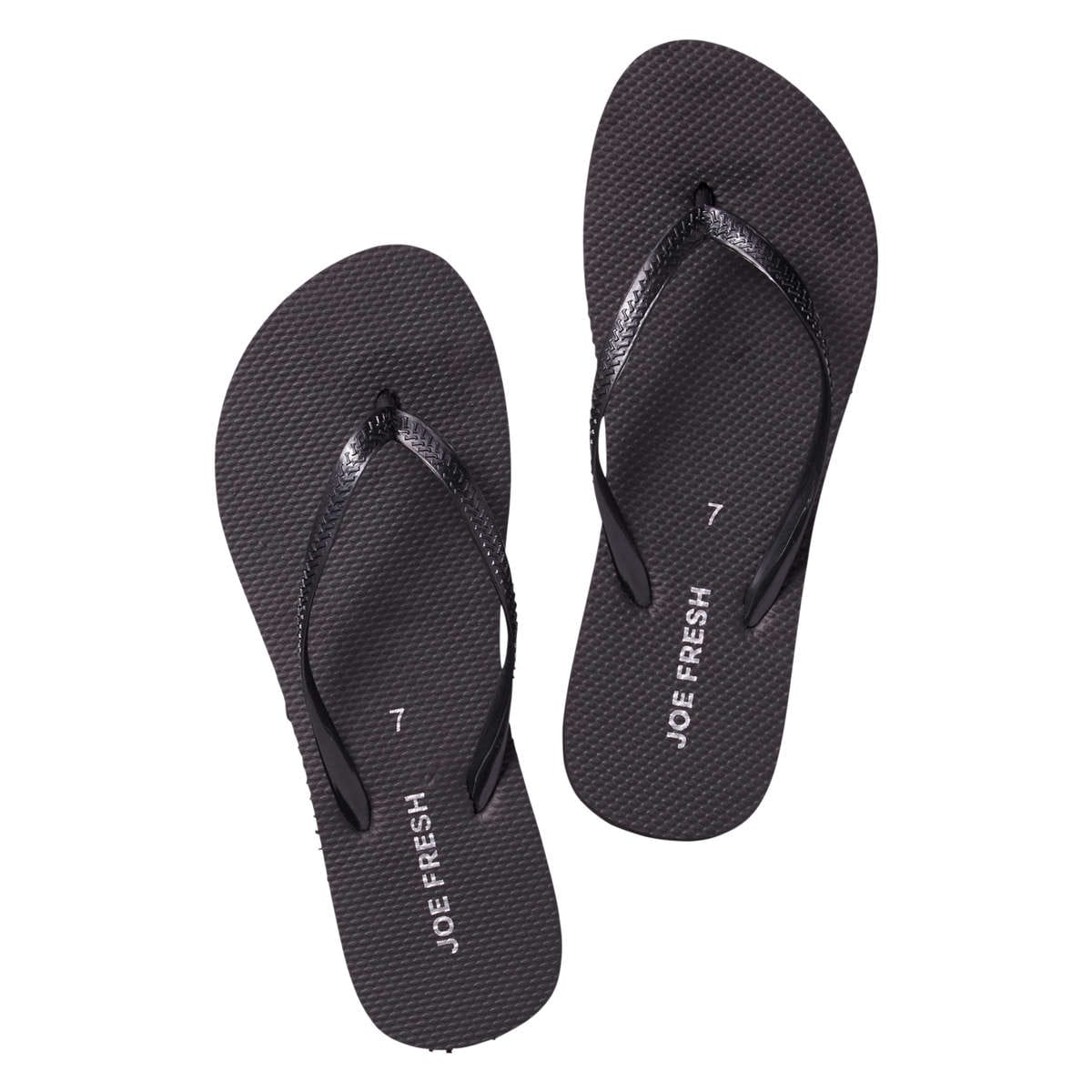 Flip Flops in Black from Joe Fresh